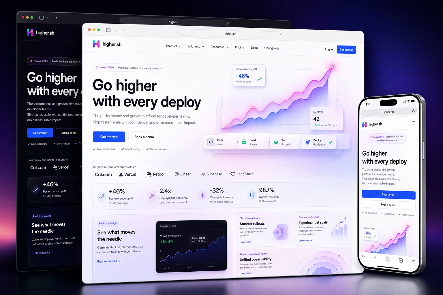 higher.sh website concept preview
