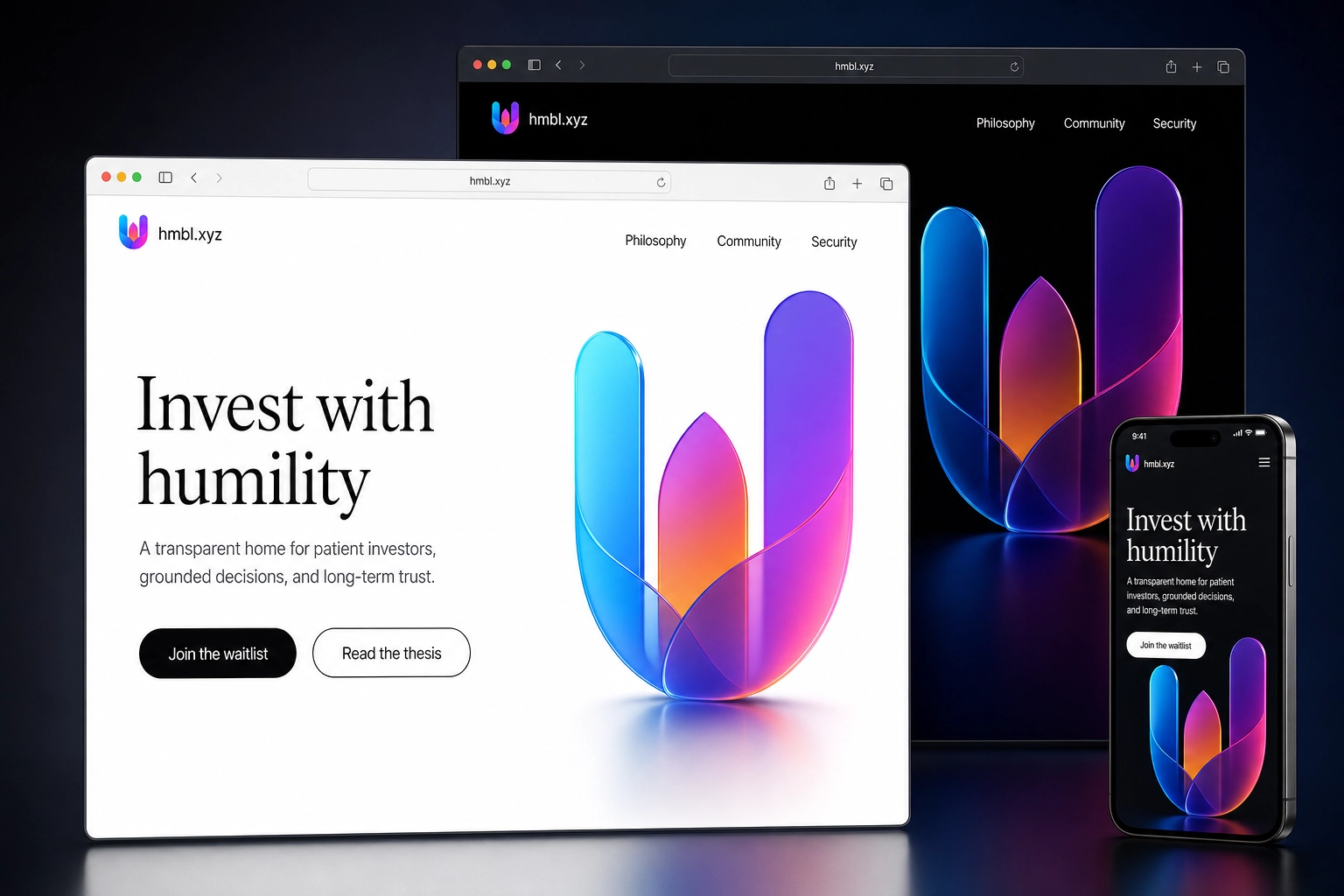 hmbl.xyz website concept preview