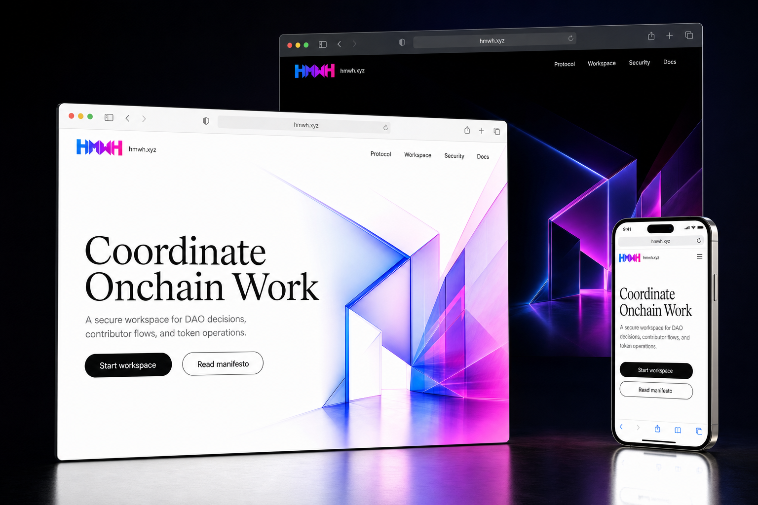 hmwh.xyz website concept preview enlarged
