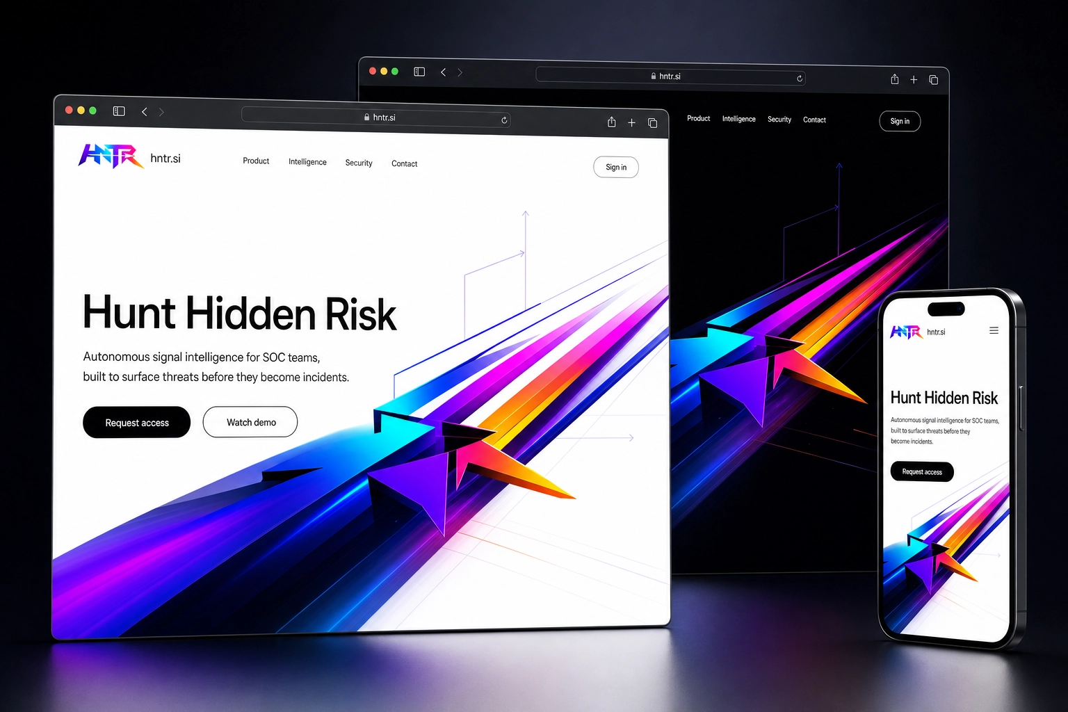 hntr.si website concept preview