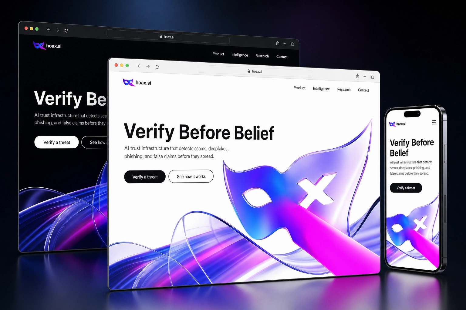 hoax.si website concept preview