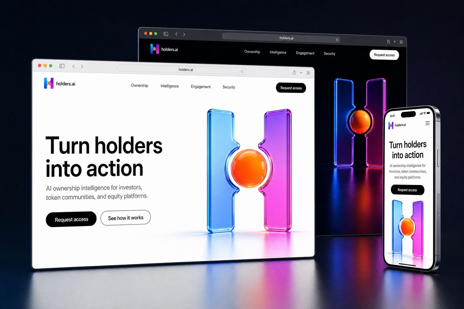holders.ai website concept preview enlarged