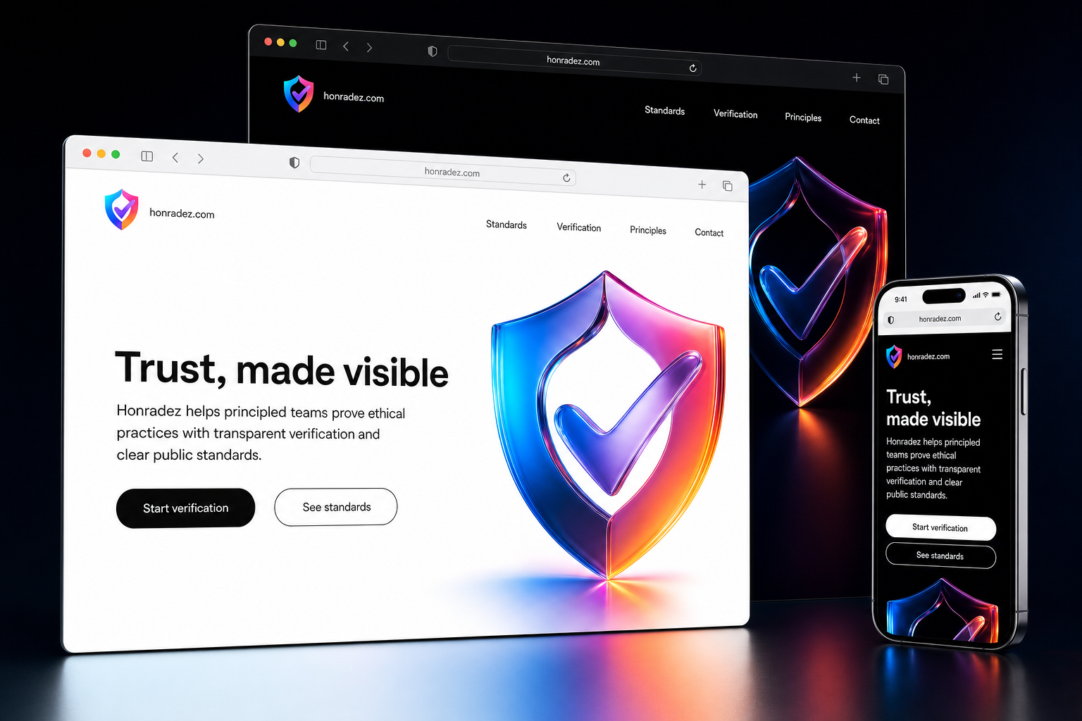 honradez.com website concept preview
