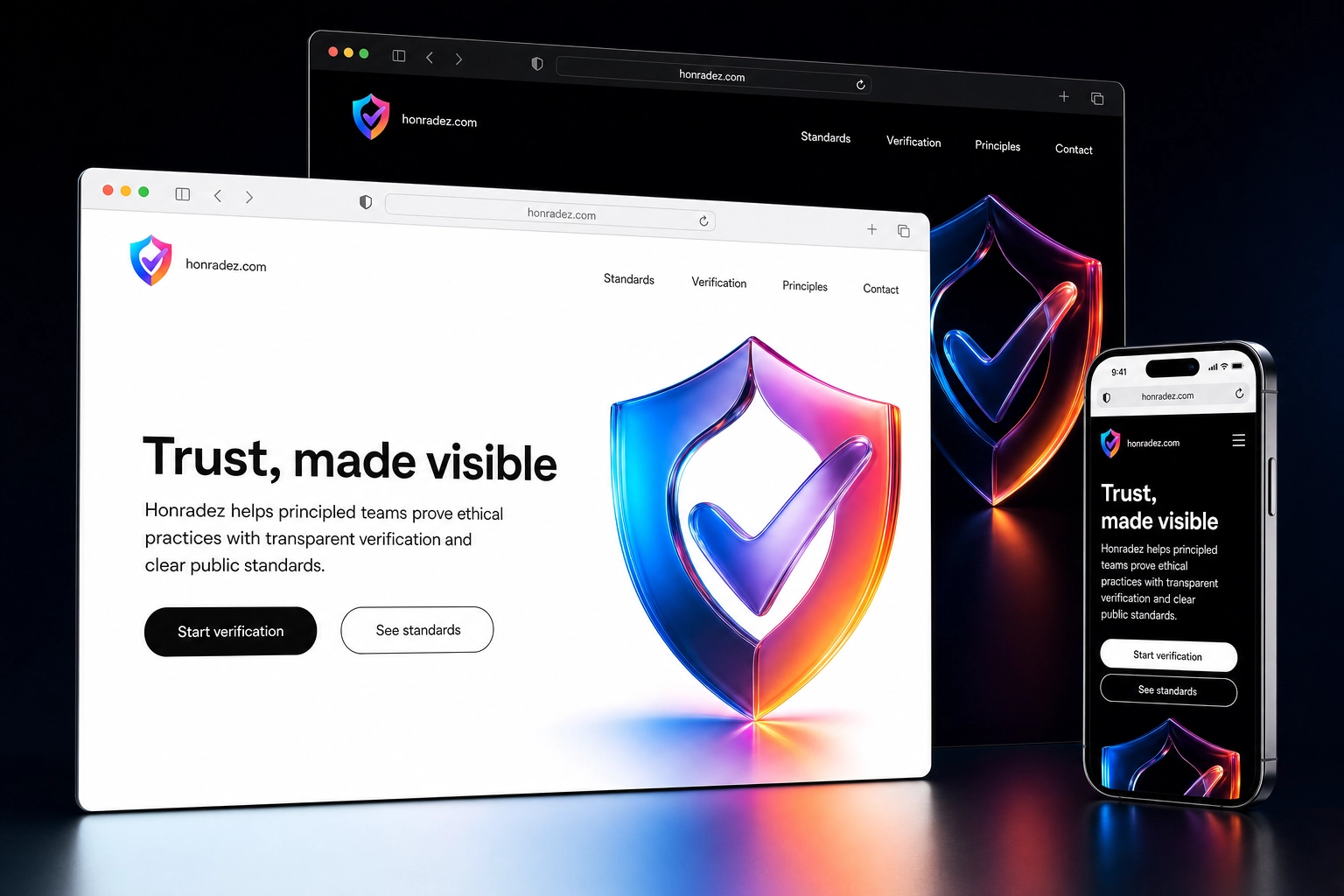 honradez.com website concept preview