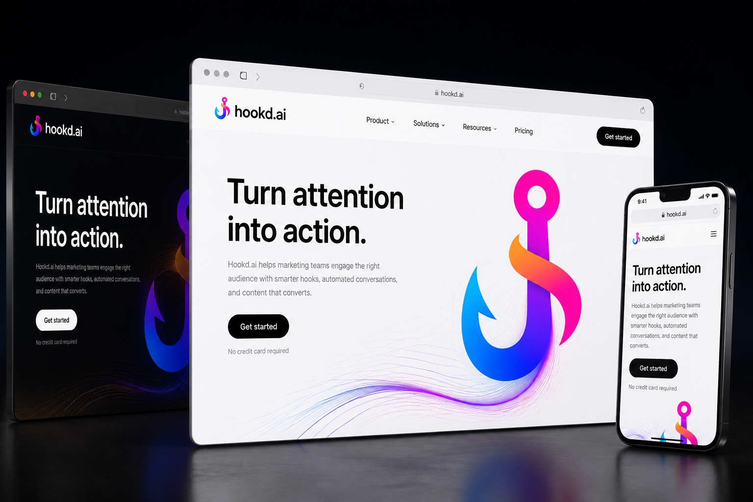 hookd.ai website concept preview