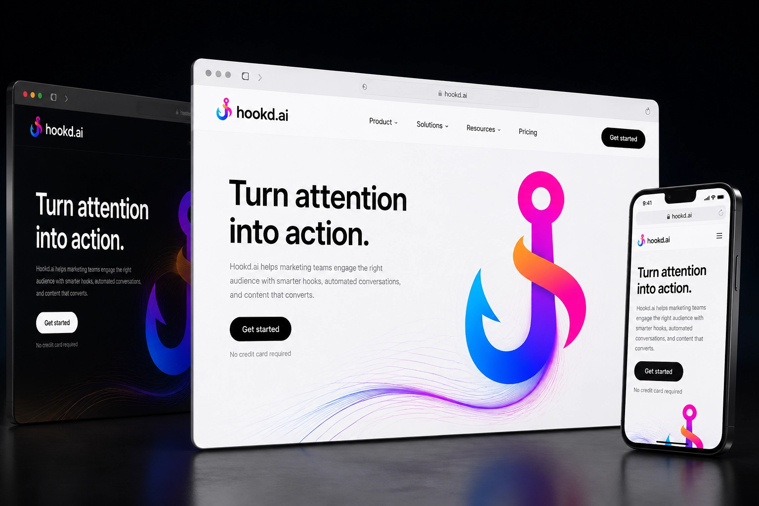 hookd.ai website concept preview