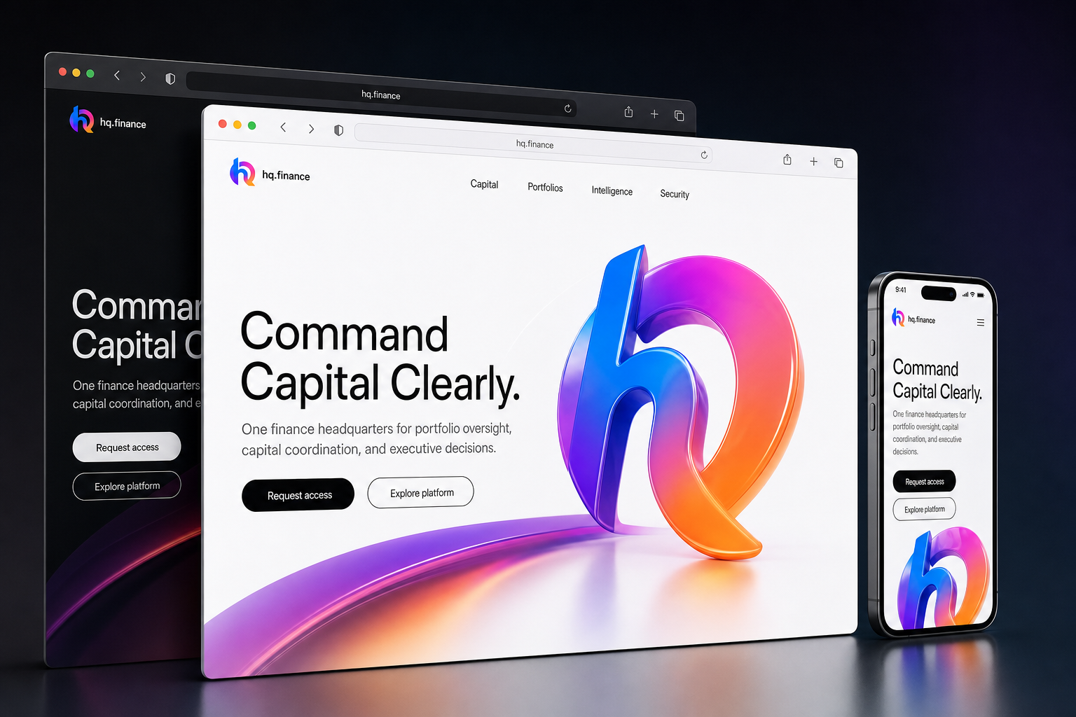 hq.finance website concept preview