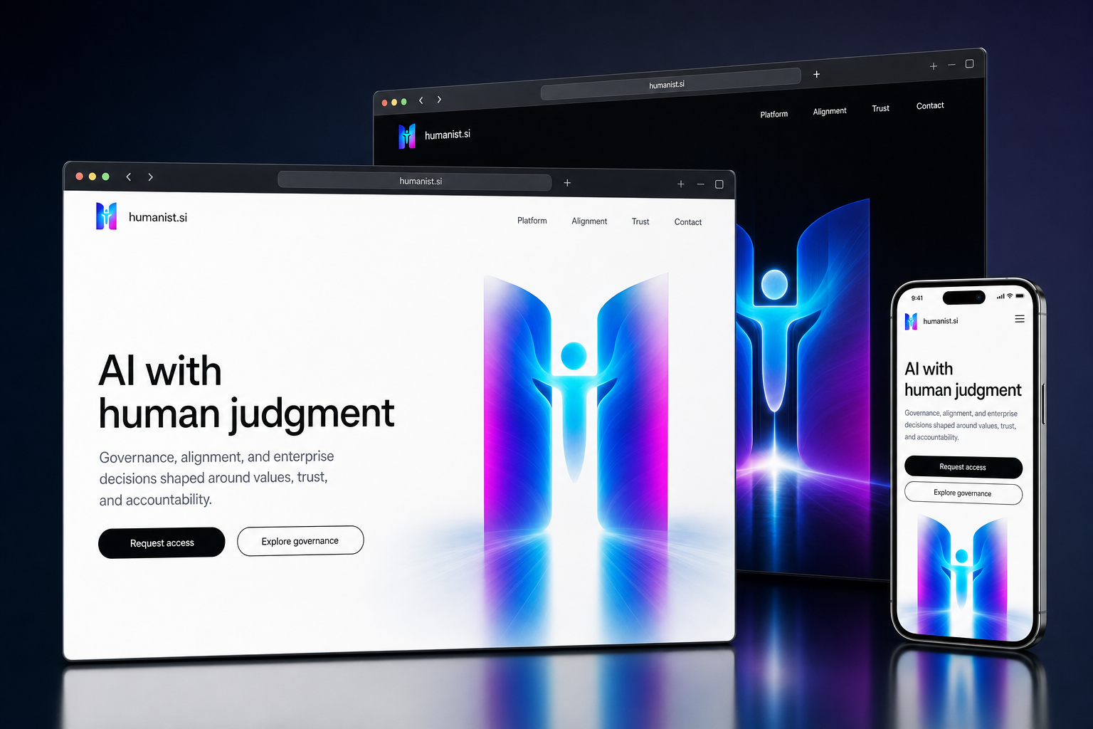 humanist.si website concept preview