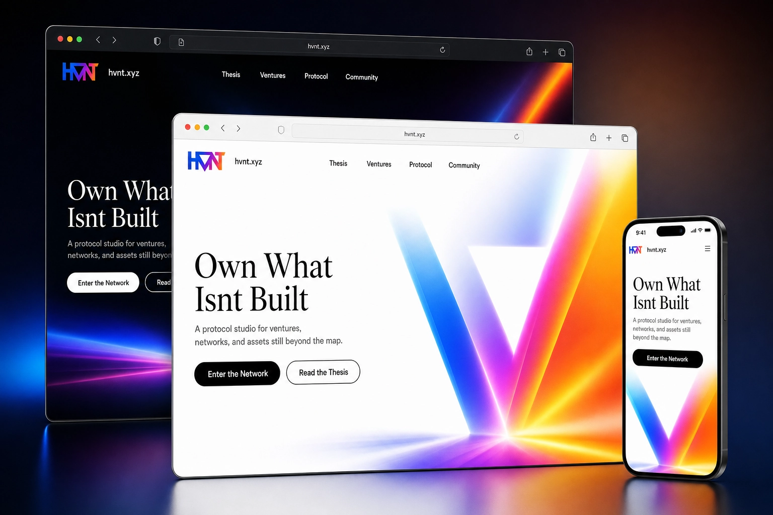 hvnt.xyz website concept preview