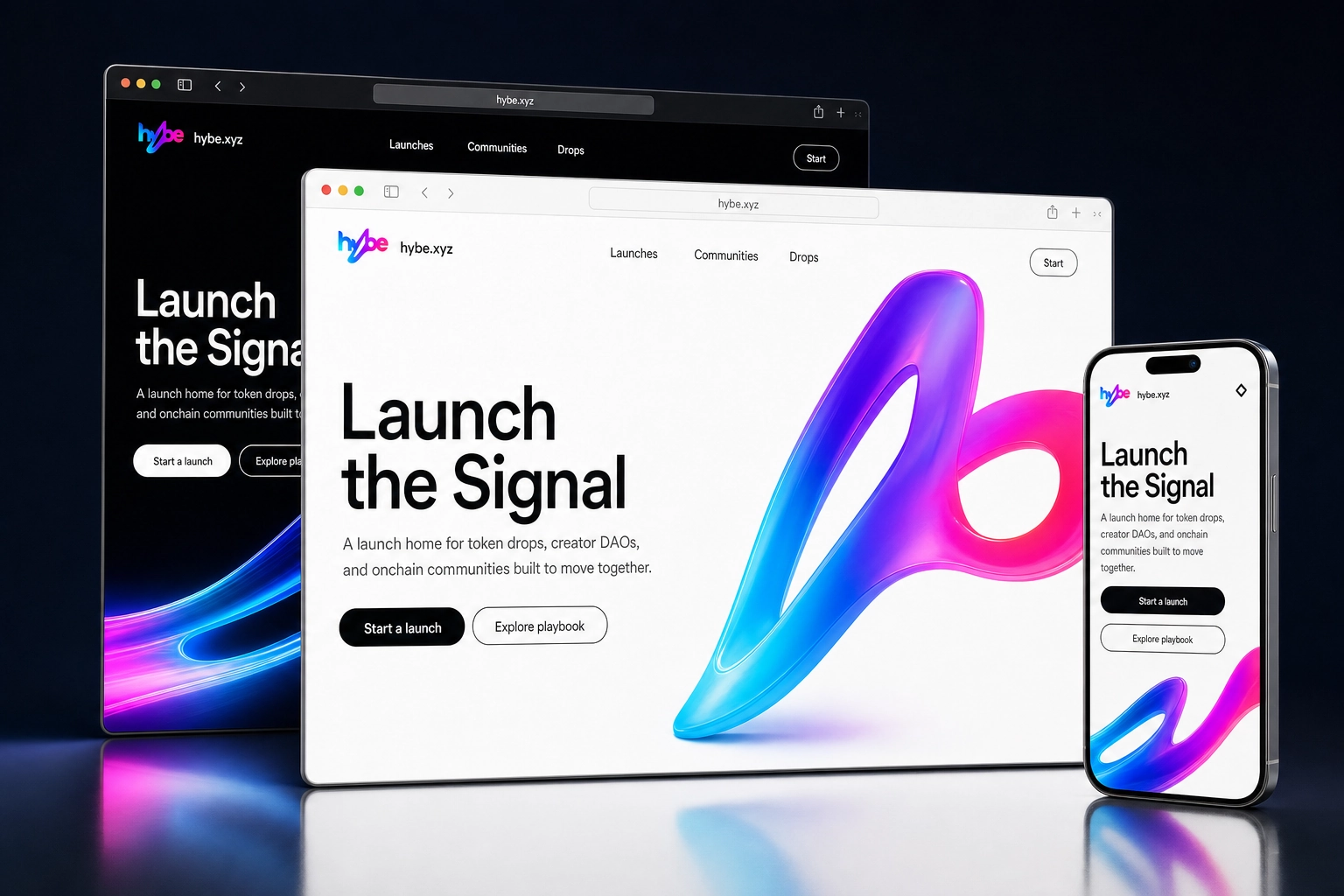 hybe.xyz website concept preview