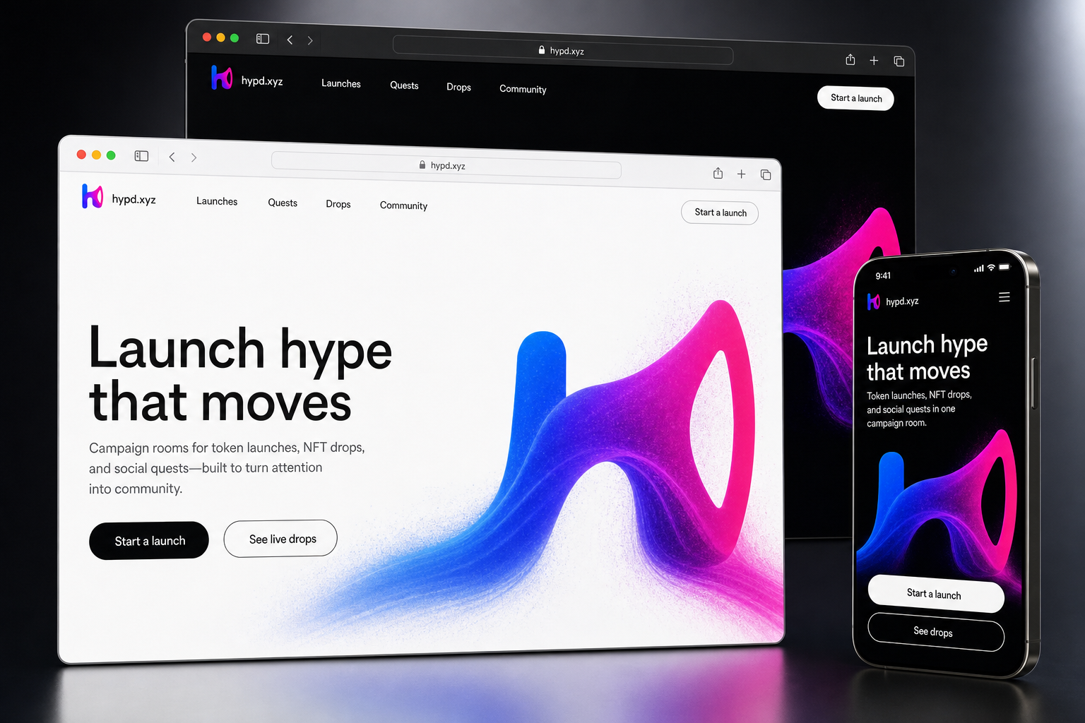 hypd.xyz website concept preview enlarged