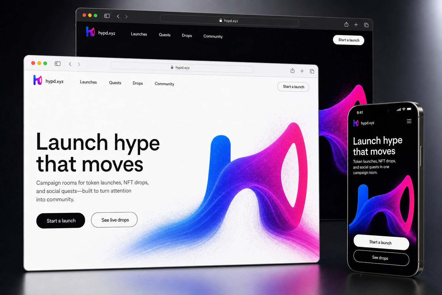 hypd.xyz website concept preview