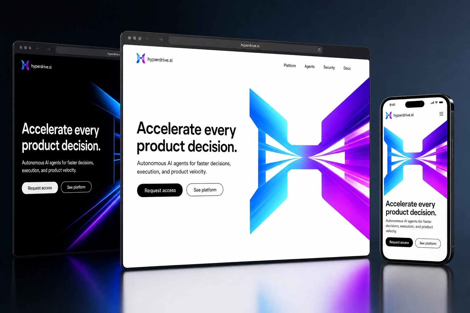 hyperdrive.si website concept preview