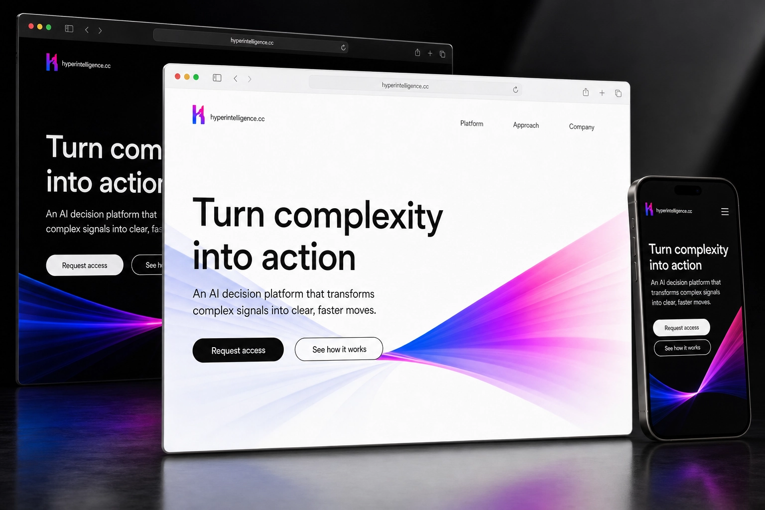hyperintelligence.cc website concept preview
