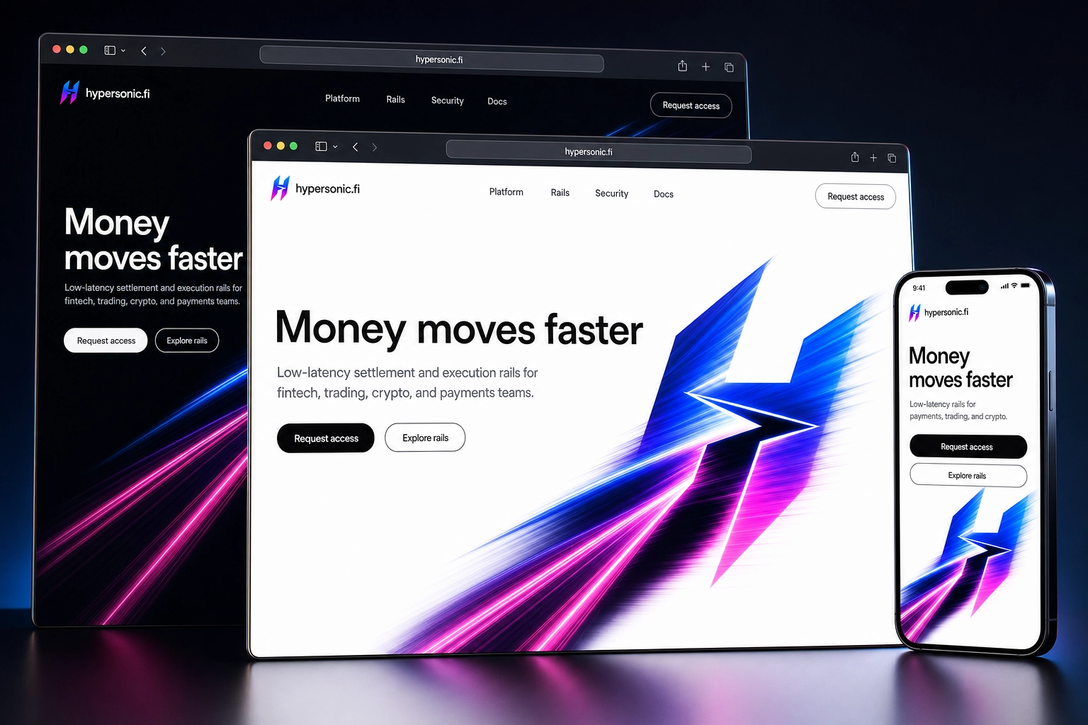 hypersonic.fi website concept preview
