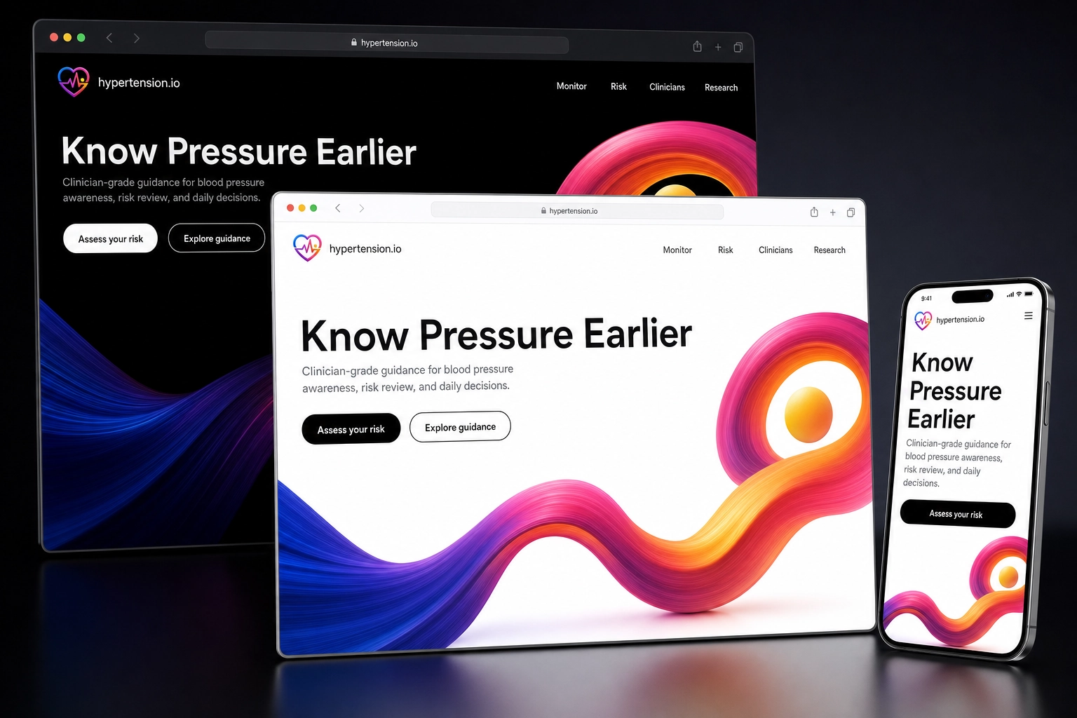 hypertension.io website concept preview