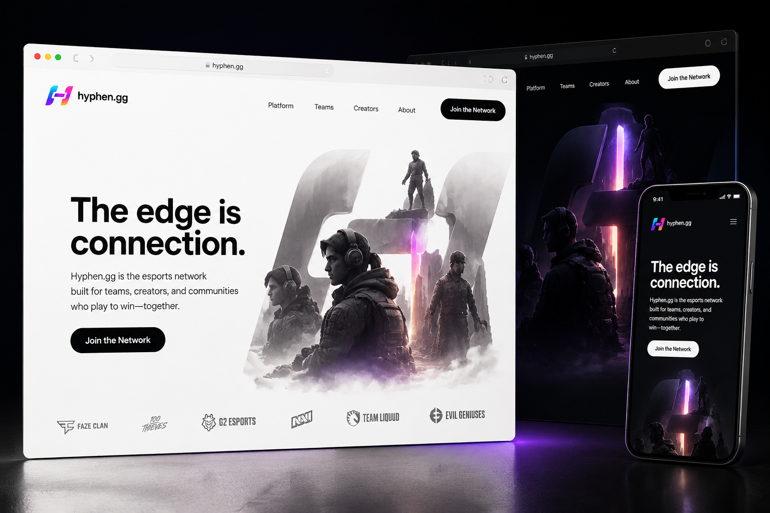 hyphen.gg website concept preview