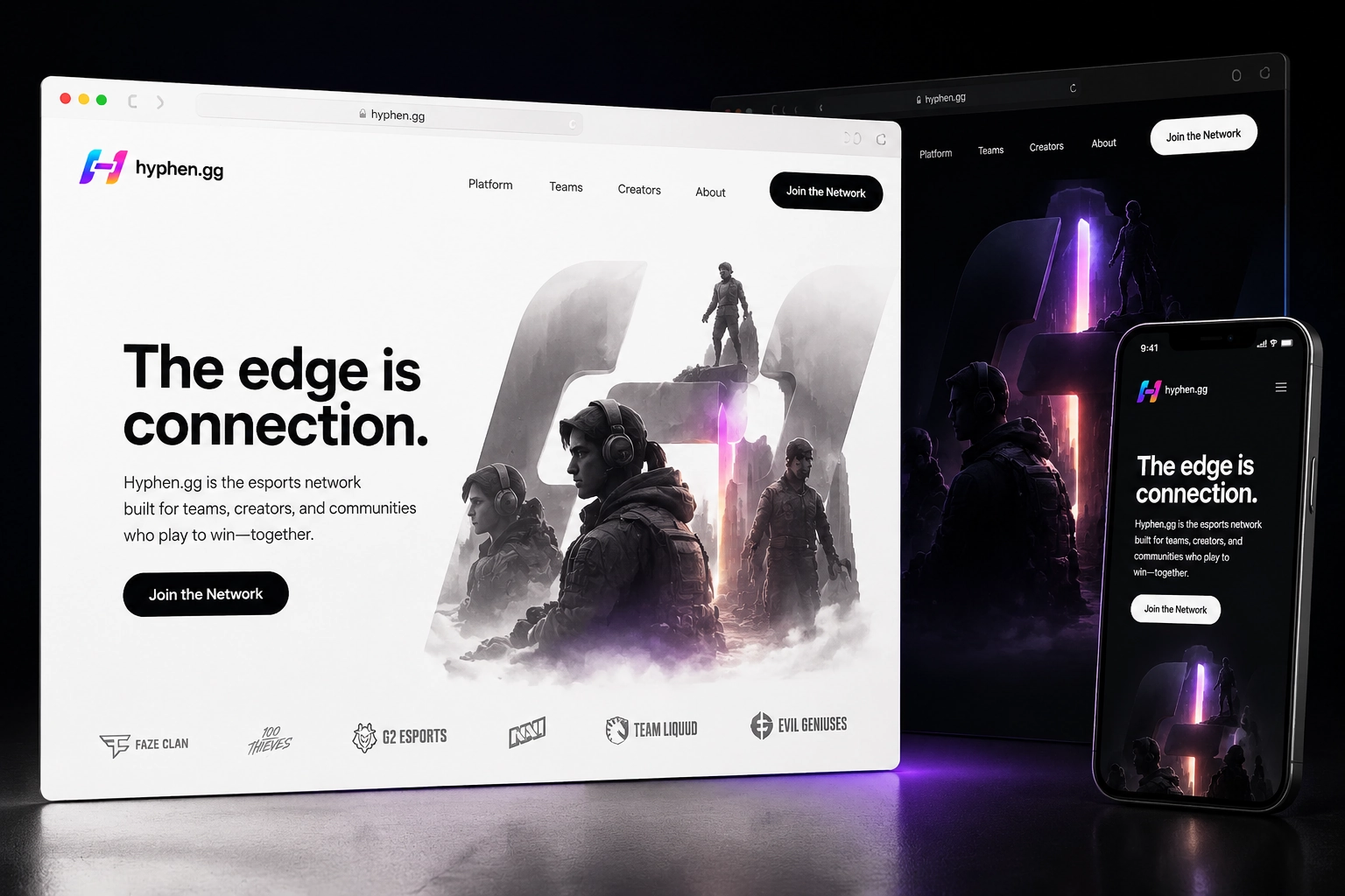 hyphen.gg website concept preview
