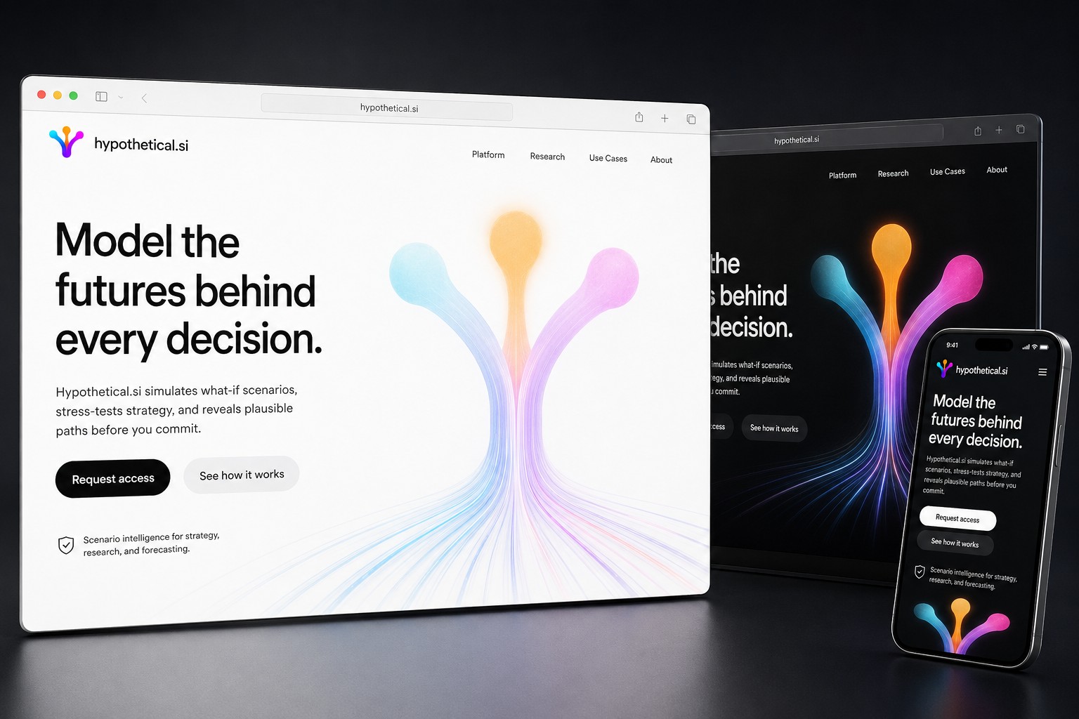 hypothetical.si website concept preview
