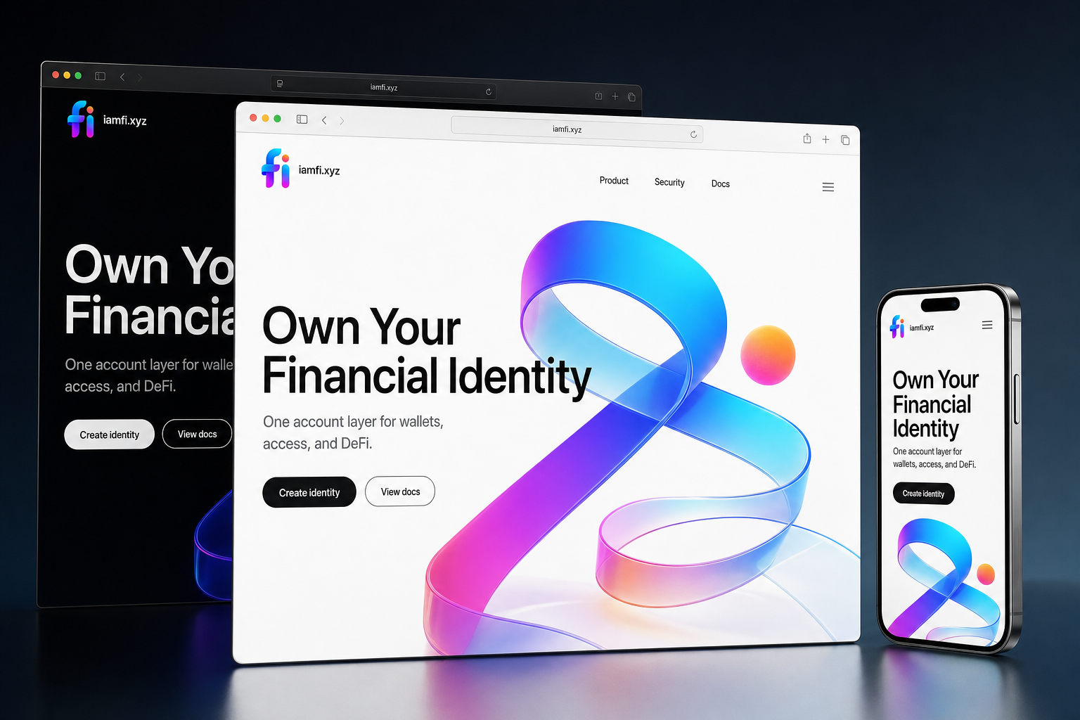iamfi.xyz website concept preview enlarged