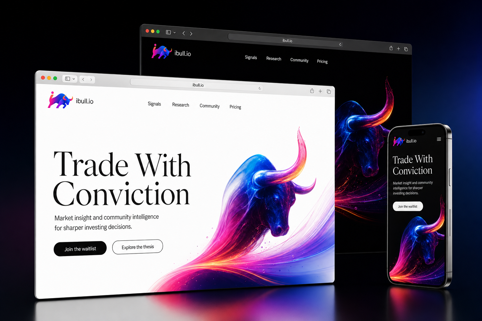 ibull.io website concept preview