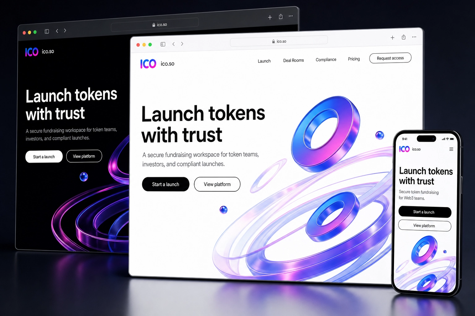 ico.so website concept preview