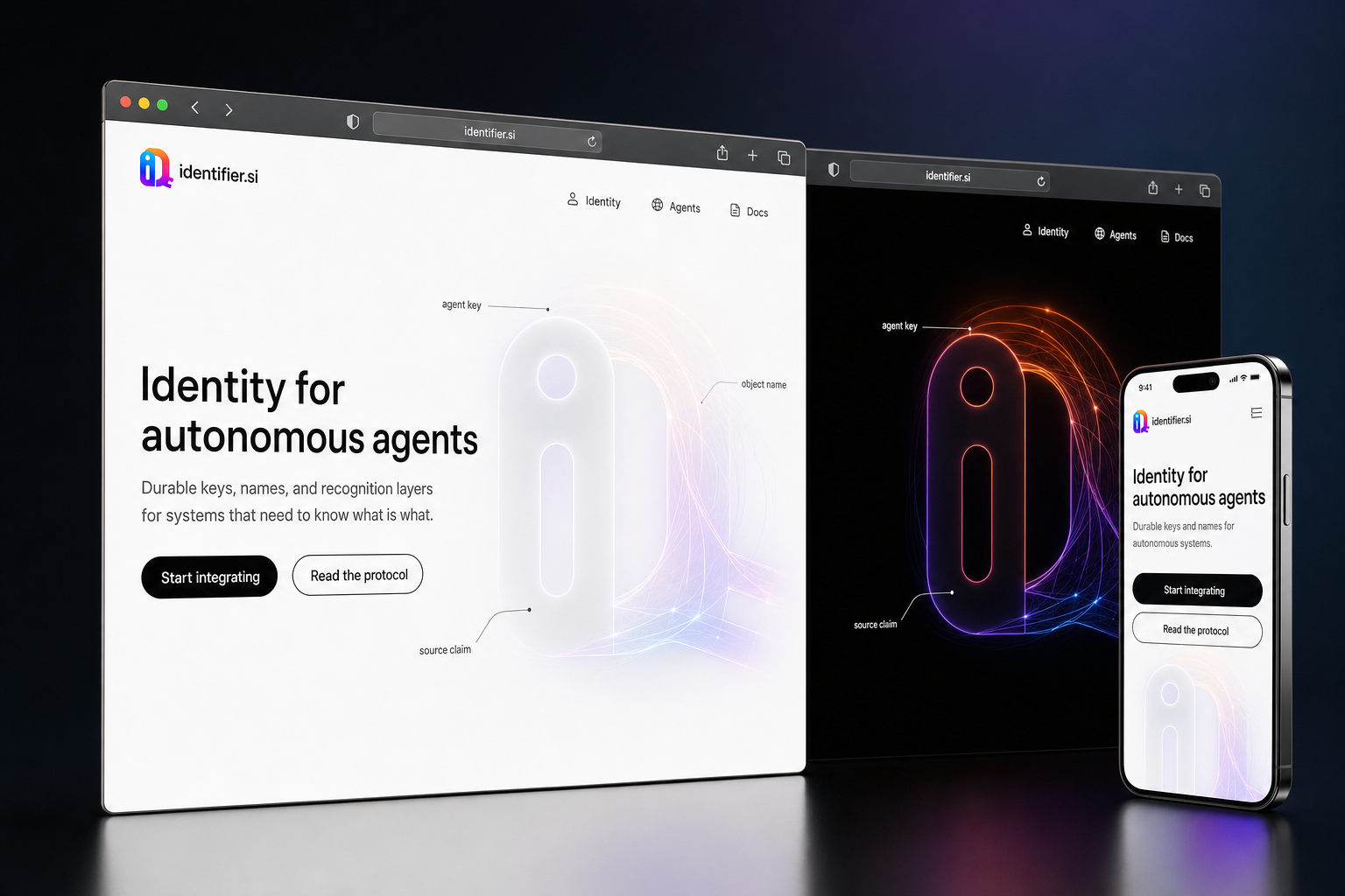 identifier.si website concept preview