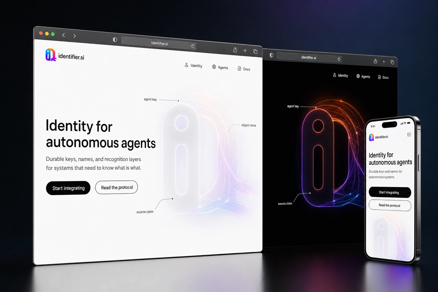identifier.si website concept preview