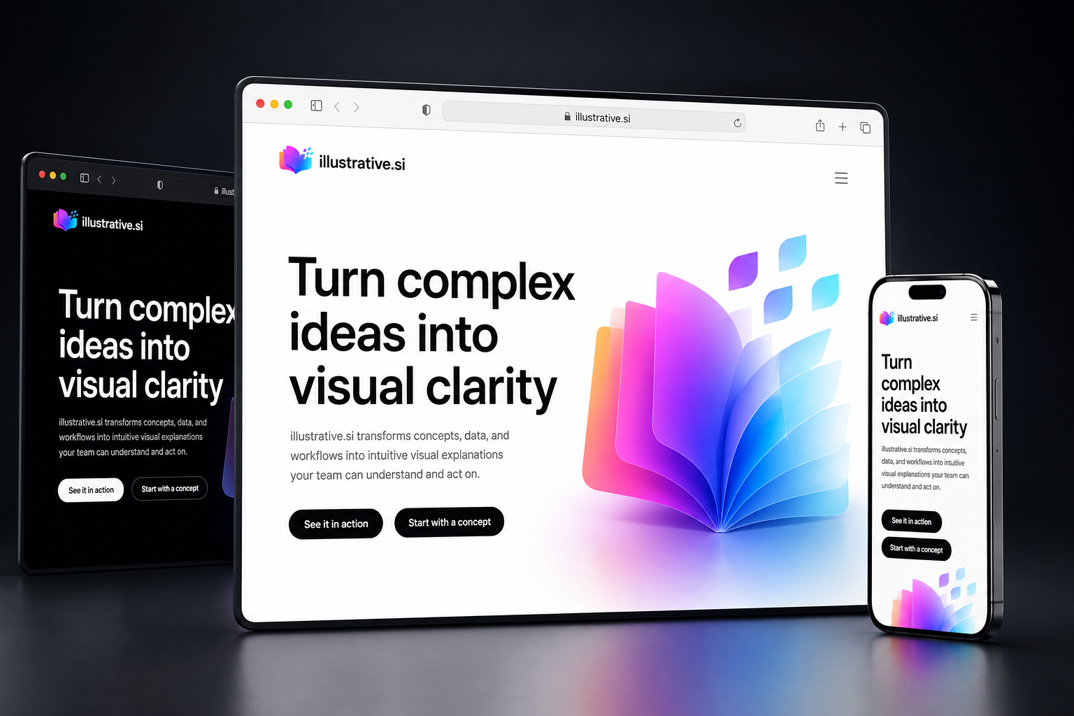 illustrative.si website concept preview