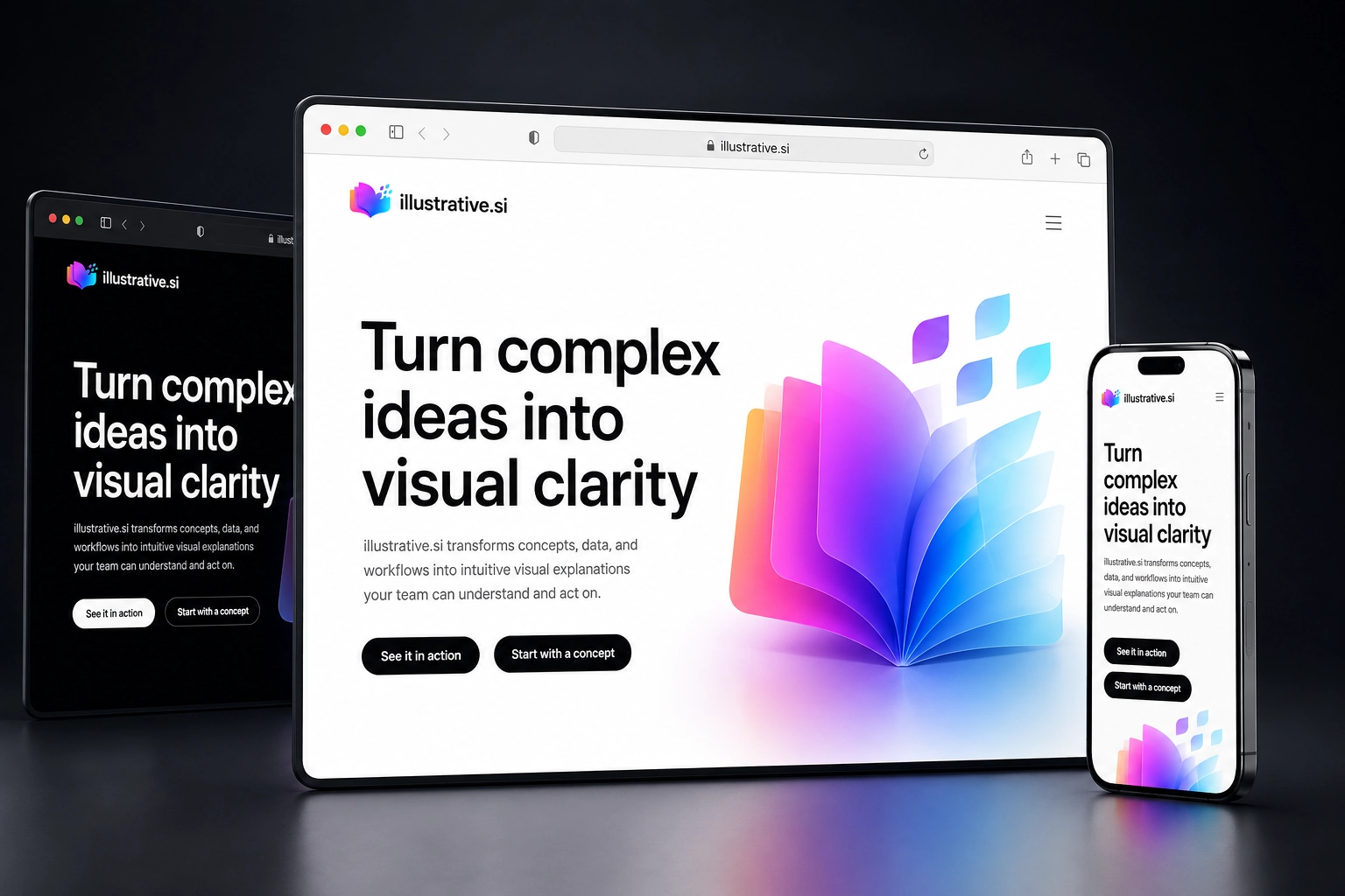 illustrative.si website concept preview