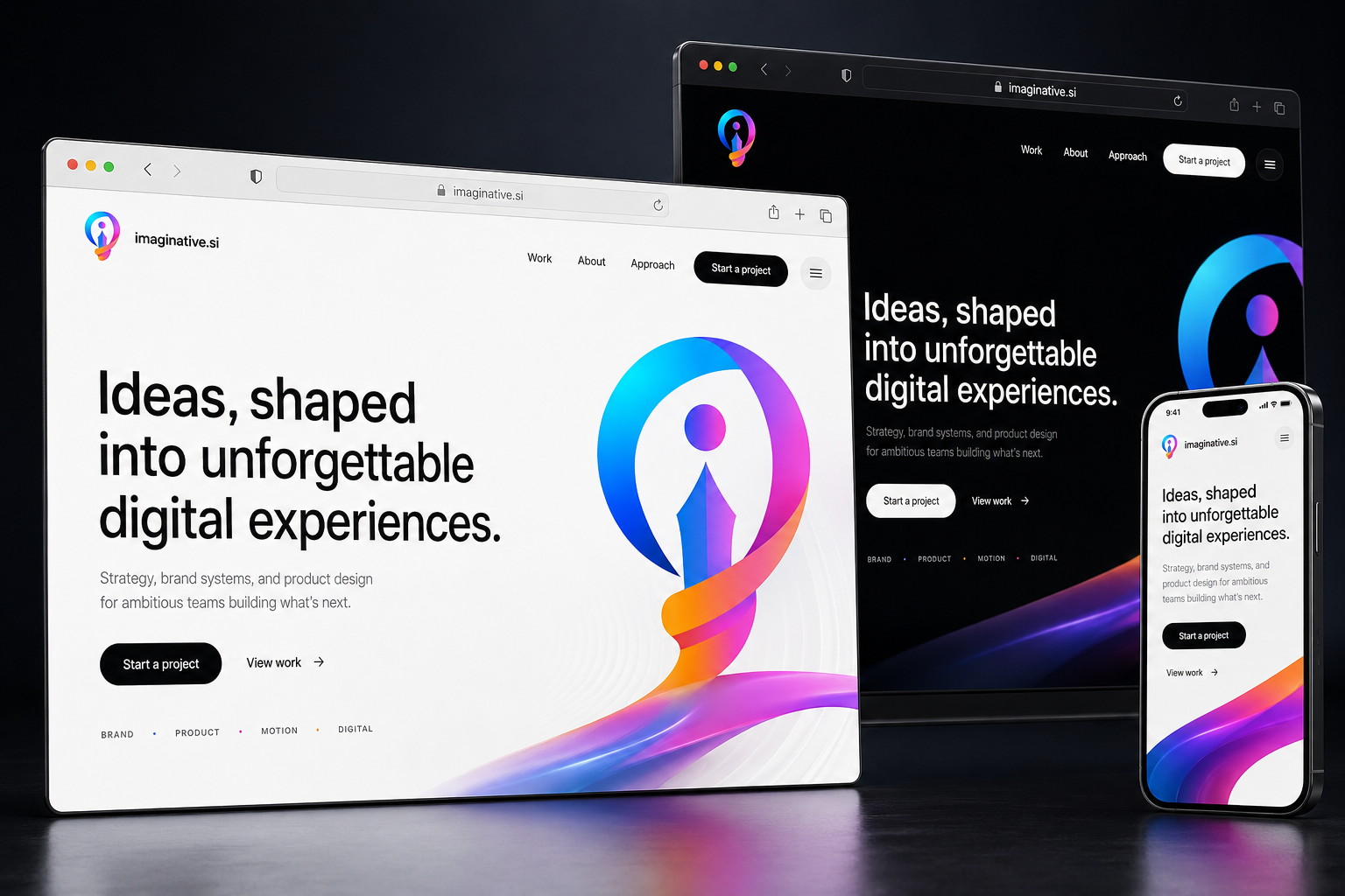 imaginative.si website concept preview