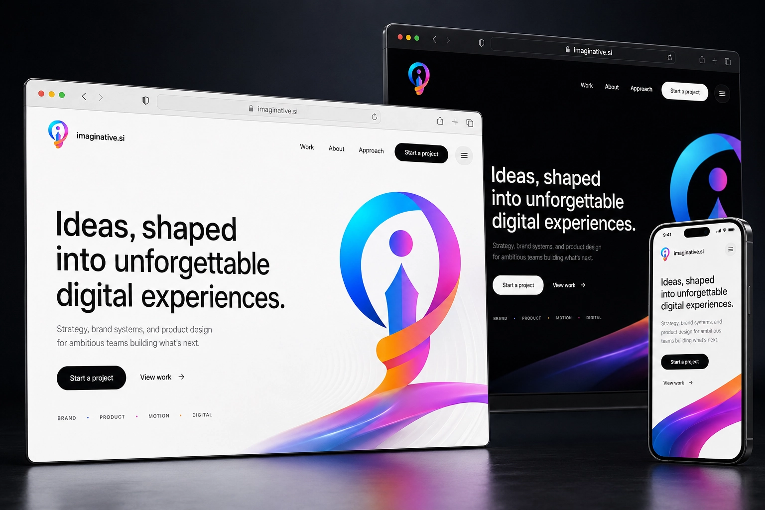 imaginative.si website concept preview