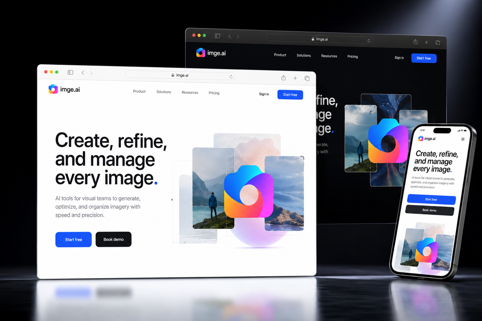imge.ai website concept preview