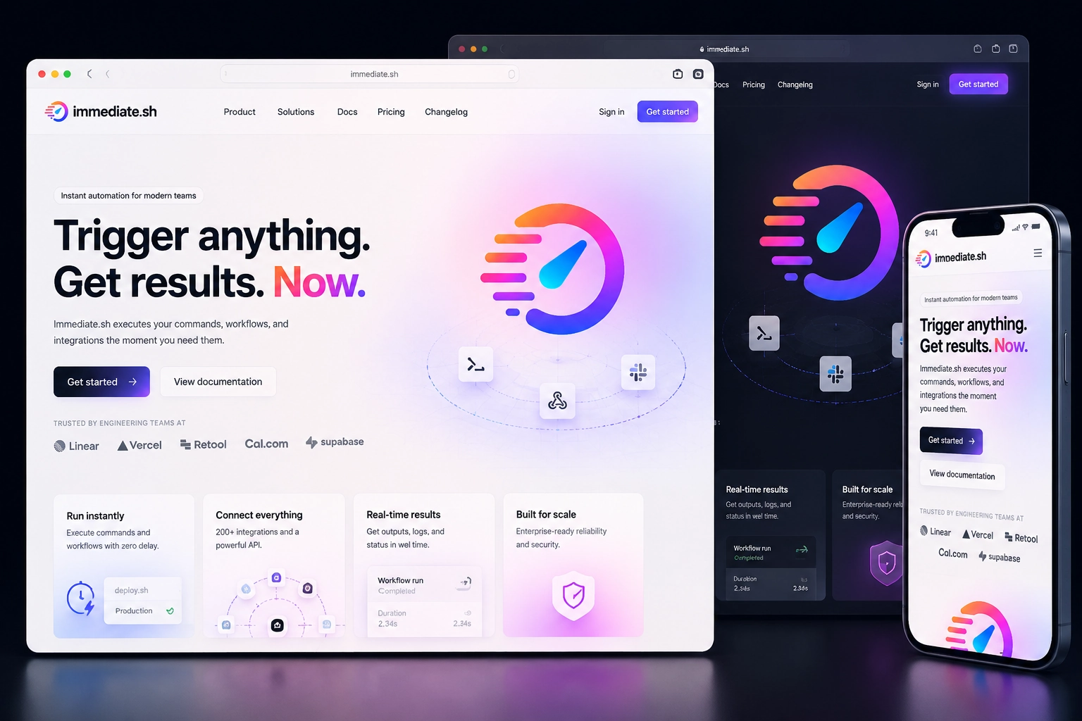immediate.sh website concept preview