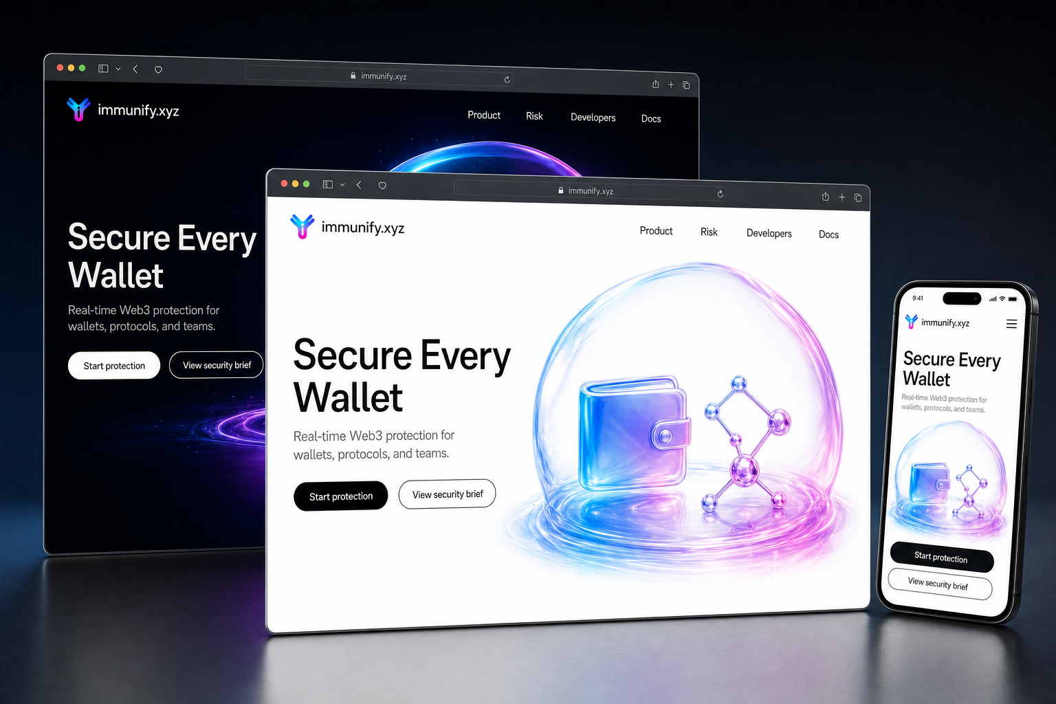 immunify.xyz website concept preview