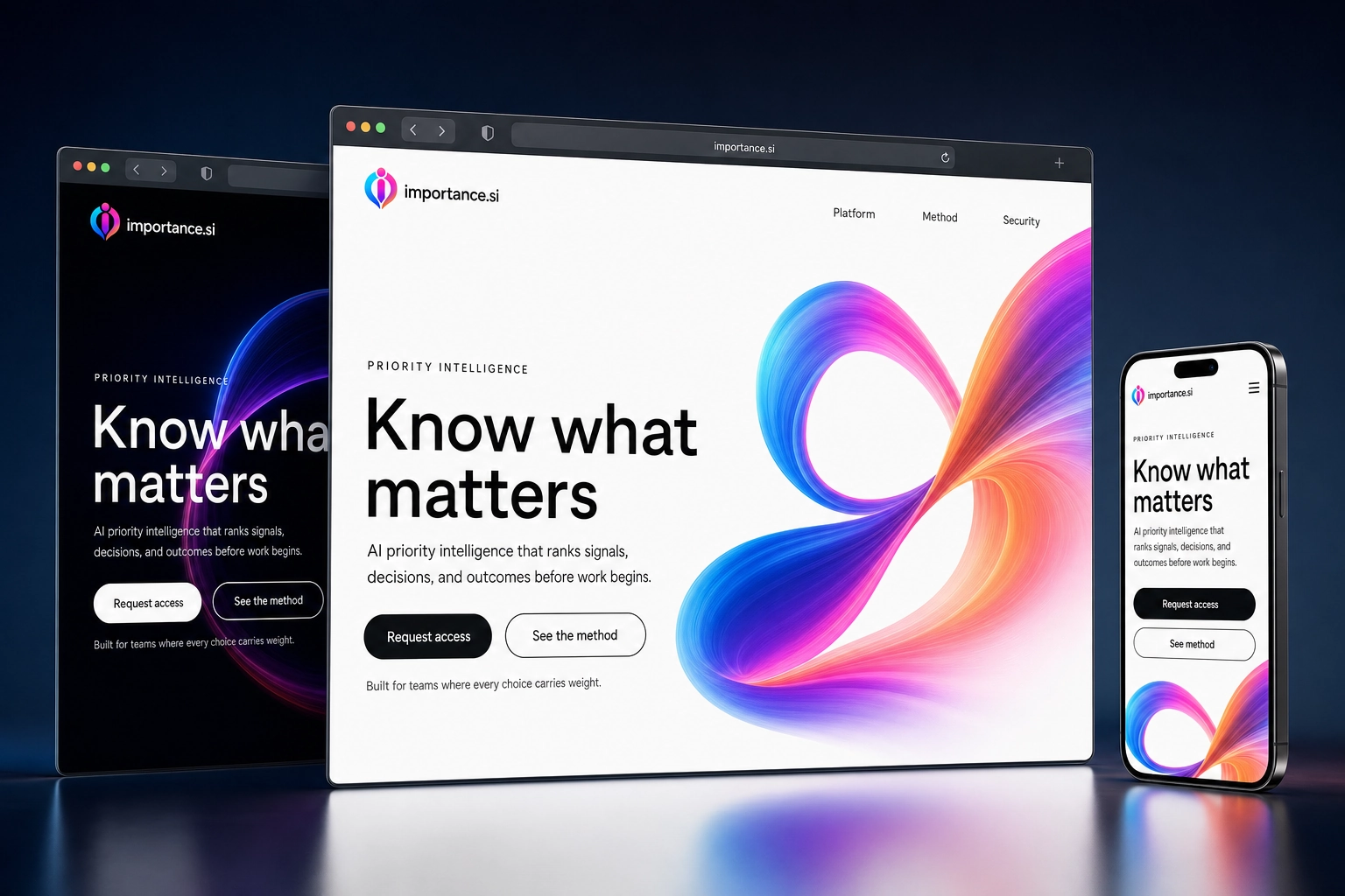 importance.si website concept preview