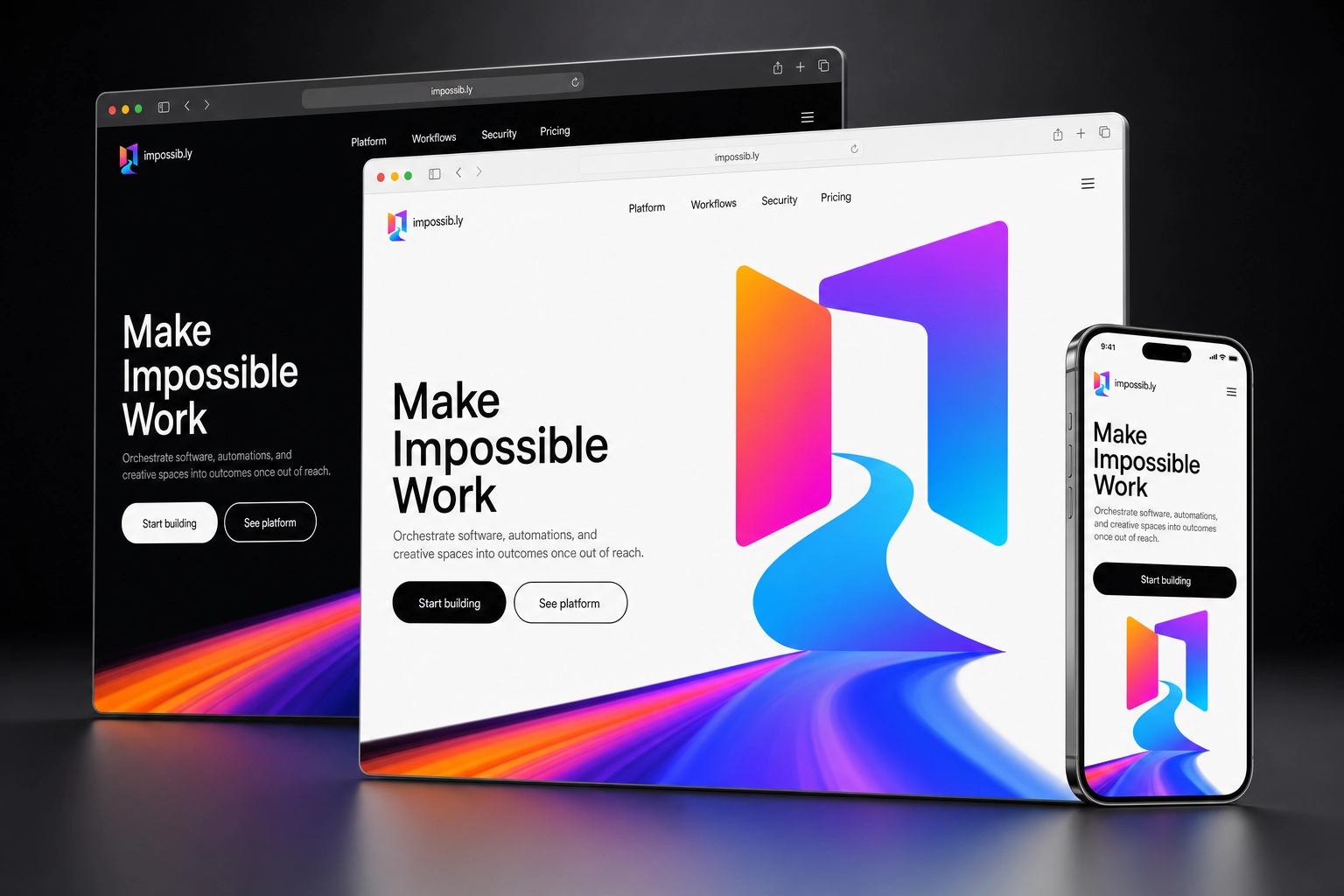 impossib.ly website concept preview