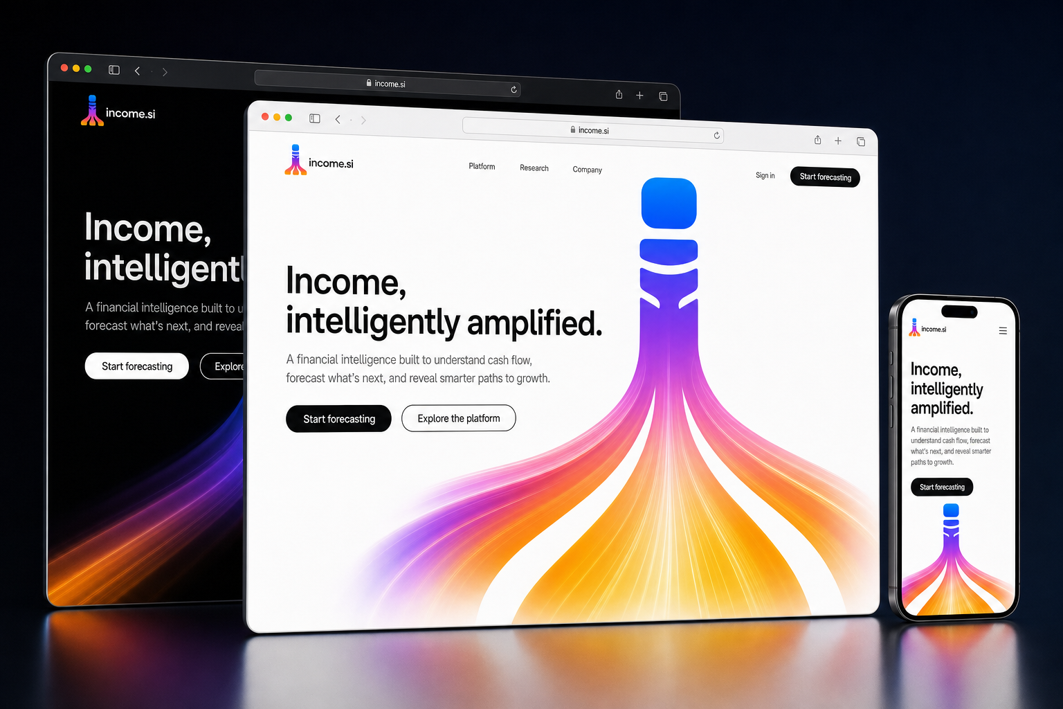 income.si website concept preview enlarged