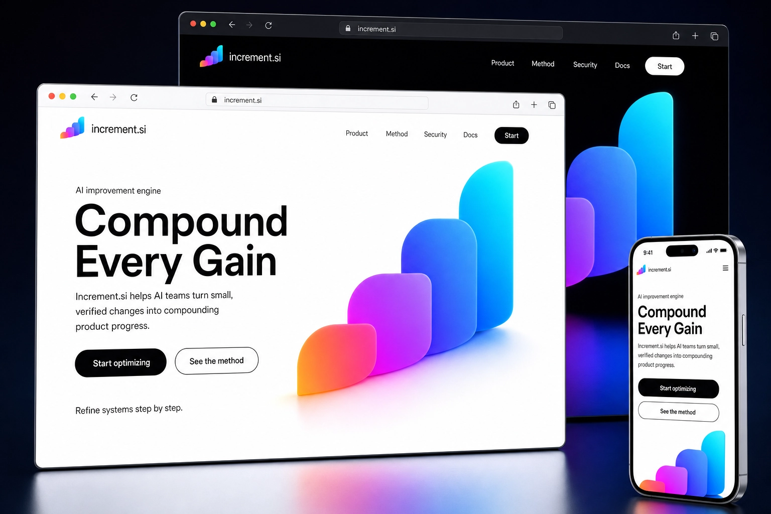 increment.si website concept preview