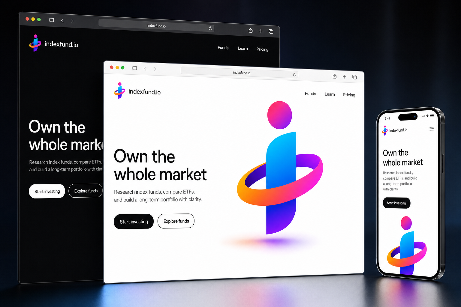 indexfund.io website concept preview