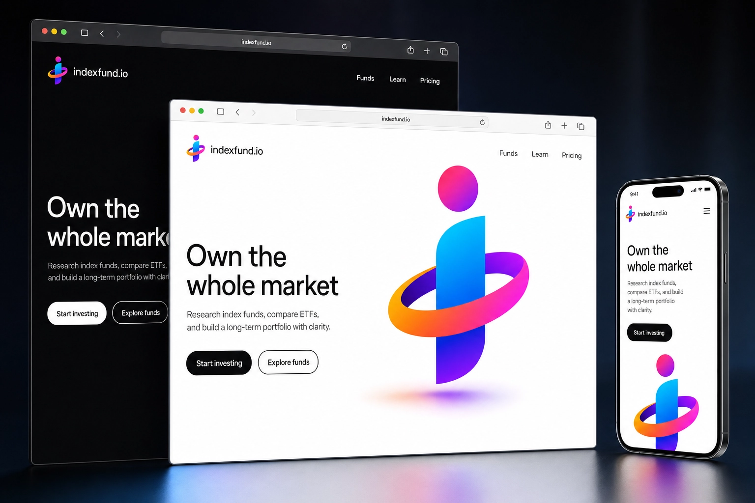 indexfund.io website concept preview