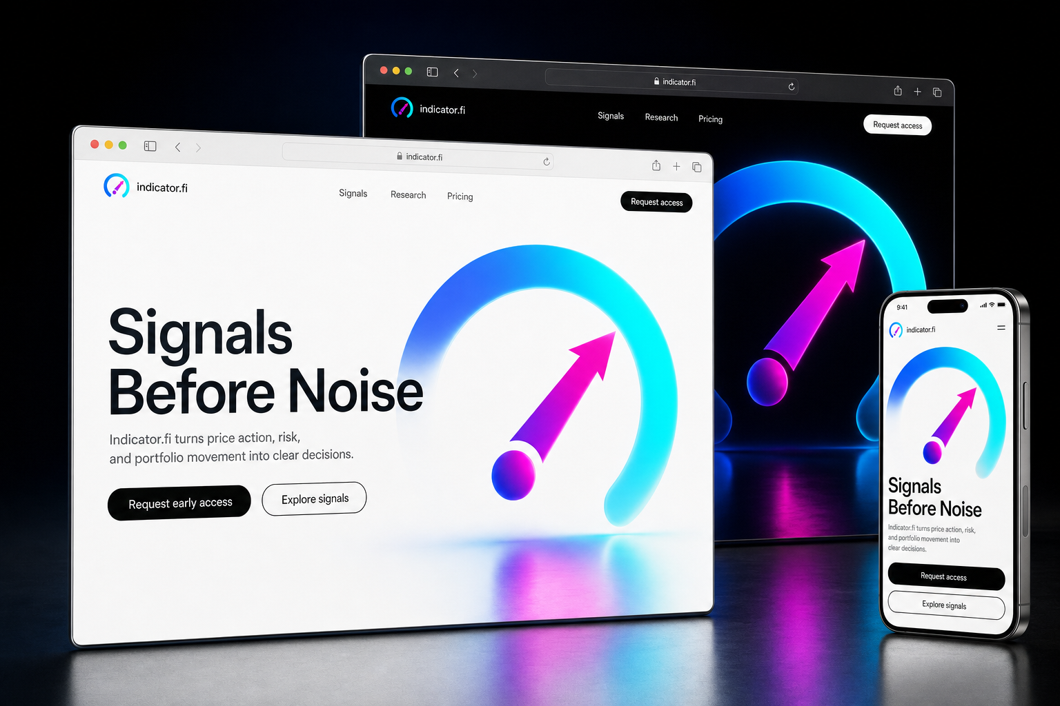 indicator.fi website concept preview enlarged