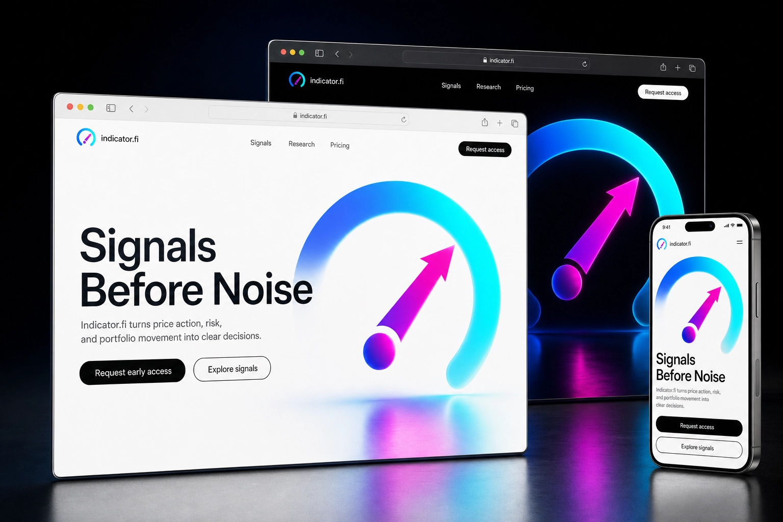 indicator.fi website concept preview
