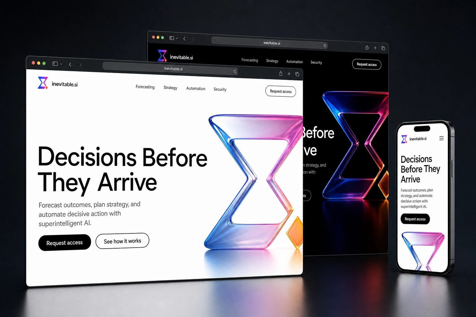 inevitable.si website concept preview