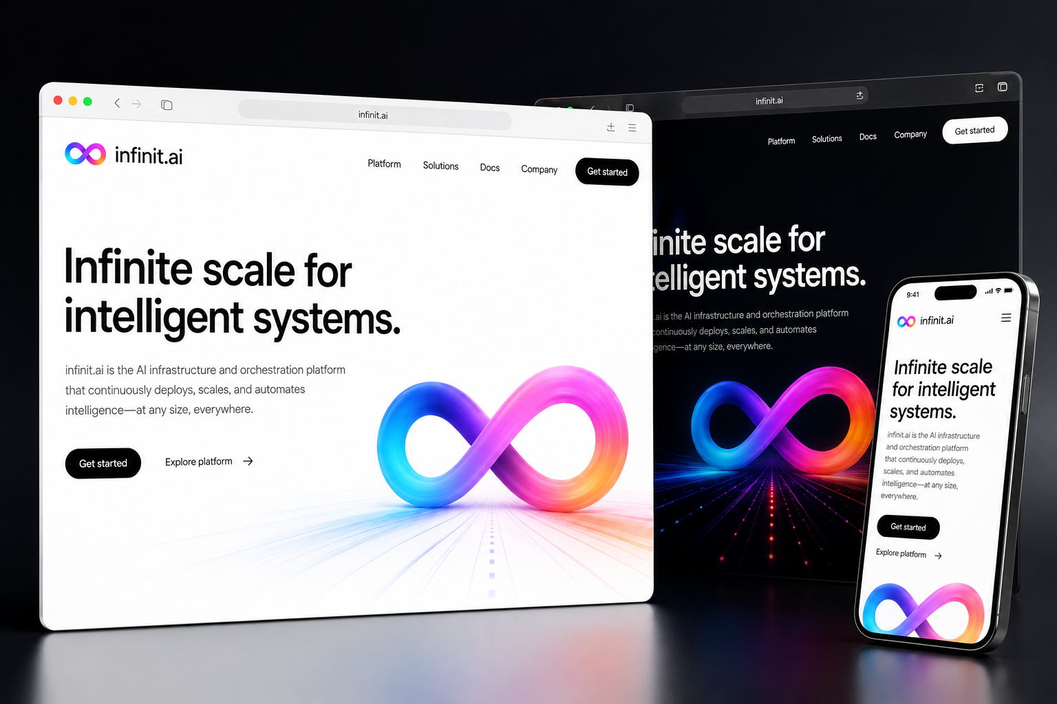 infinit.ai website concept preview