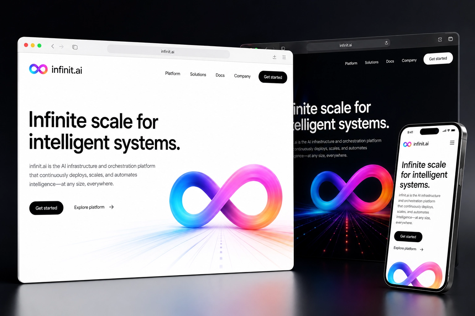 infinit.ai website concept preview