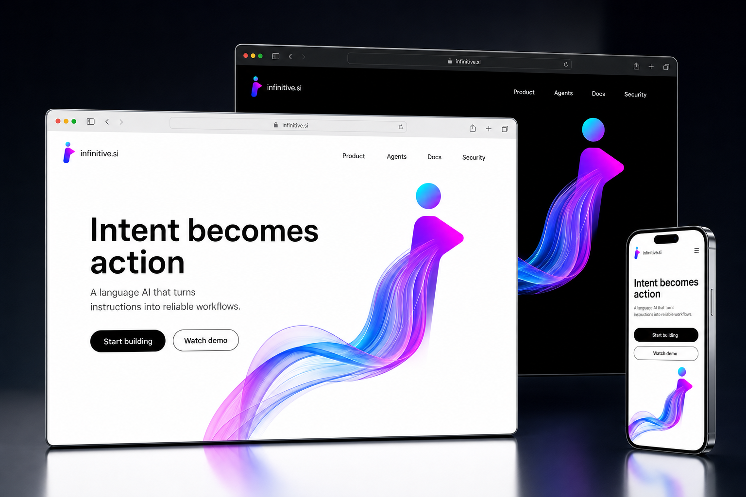 infinitive.si website concept preview