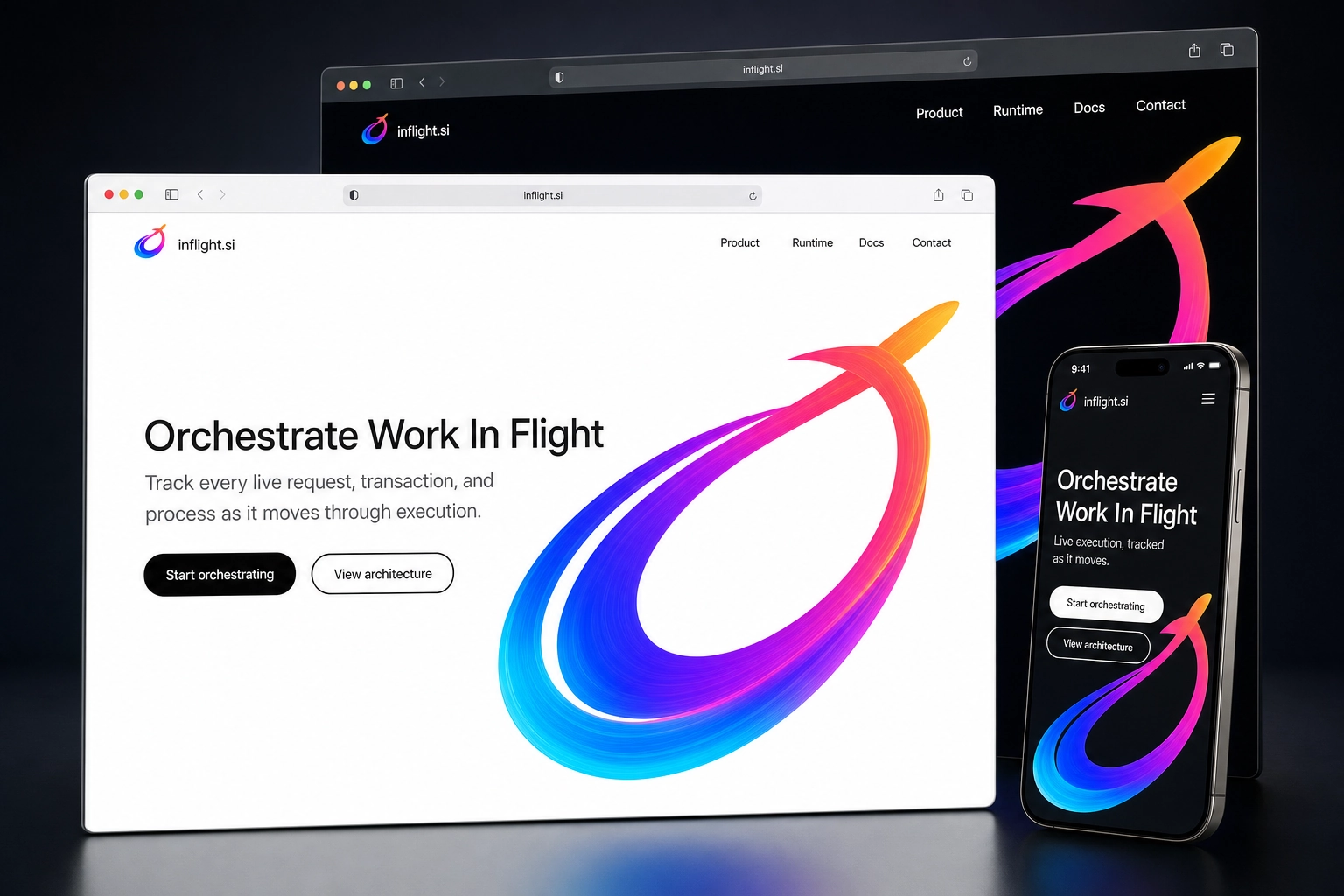 inflight.si website concept preview
