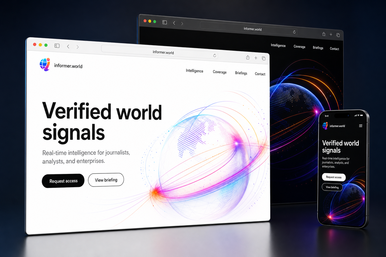 informer.world website concept preview