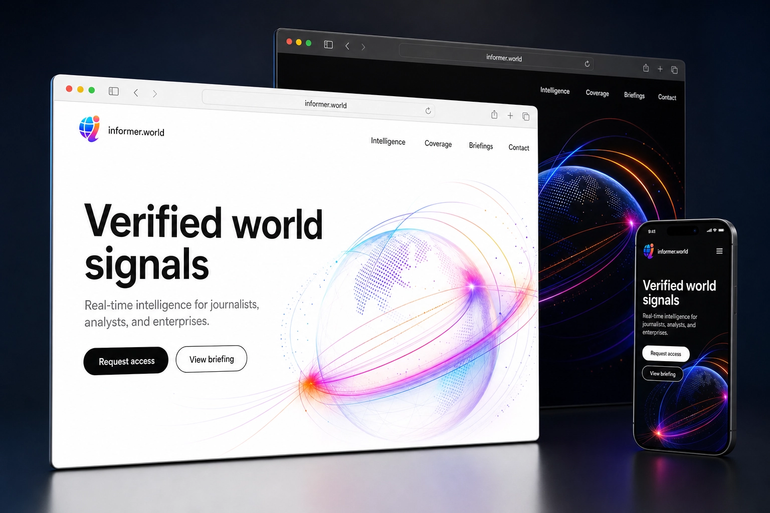 informer.world website concept preview